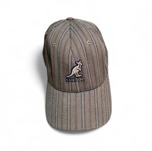 Kangol Brown Striped Cap Y2K Streetwear